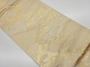 リサイクル　寺院風景模様織出し袋帯